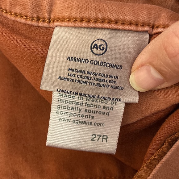 Anthropologie Size 27R High Rise Abby Deep Blush Coloured Skinny Jeans. - Picture 11 of 11